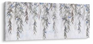 Obraz - Vŕbové vetvičky s motýľmi (120x50 cm)