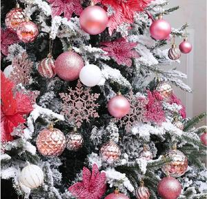 Tutumi - Sada vianočných ozdôb - ružová - 36 ks