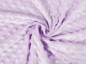 Biante Detská obojstranná deka Minky bodky/Polar MKP-002 Fialová lila 75x100 cm