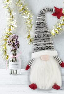 Tutumi - Vianočný škriatok - biela/sivá - 50 cm - 22630