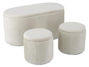 Set troch taburetiek ARVION biele PHO5970 (3 ks)