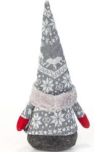 Tutumi - Vianočný škriatok - šedá / červená - 33 cm - YX070