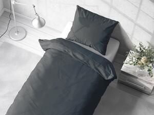 Biante Bavlnené jednofarebné posteľné obliečky Moni MO-011 Antracitové Jednolôžko 140x200 a 70x90 cm