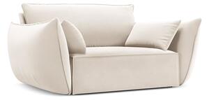 Béžové zamatové kreslo Vanda – Mazzini Sofas