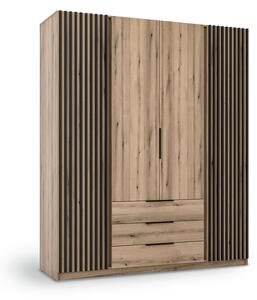 Šatníková skriňa Kaja 2LAM 2F 3S 200x239x62 - dub