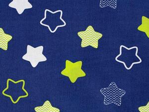 Detská bavlnená látka/plátno Sandra SA-046 Hviezdičky na modrom - šírka 160 cm