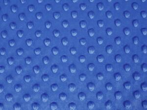 Detská látka Minky 3D bodky MKP-001 Modrá - šírka 150 cm