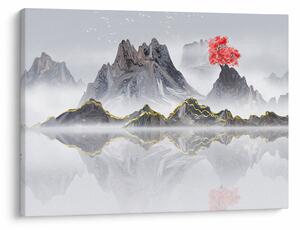 Obraz - Hory v hmle (70x50 cm)