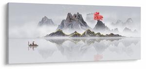 Obraz - Hory v hmle (120x50 cm)