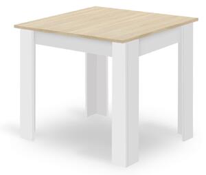 Dekorstudio Jedálenský stôl SCANDI 80x80cm - Dub sonoma + biely