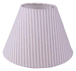 Béžové pruhované látkové tienidlo lampy - Ø 23*15 cm / E27 - Clayre & Eef