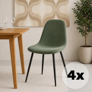 Set - 4 ks Jedálenská stolička AVENBERG RIVA zelená