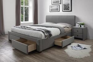 HALMAR, MODENA posteľ 160x200 cm, sivá