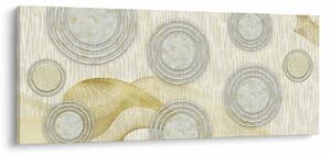 Obraz - Abstrakcia, mramorové kruhy (120x50 cm)