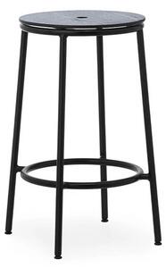 Normann Copenhagen - Circa Barová stolička H65 Black Steel/Black Oak