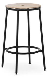 Normann Copenhagen - Circa Barová stolička H65 Black Steel/Oak