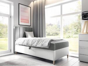 Mirjan24 Kontinentálna posteľ Junior Kamire 1, Strana: ľavá, Rozmer postele: 80x200, Dostupné poťahy: ekokoža Soft 017 (biela) + Fresh 14 5903211191794
