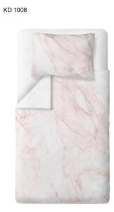 OBOJSTRANNÁ POSTEĽNÁ BIELIZEŇ, satén, ružová, biela, 140/200 cm Esposa - Obliečky & plachty