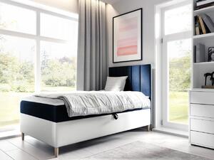 Mirjan24 Kontinentálna posteľ Junior Kamire 1, Strana: pravá, Rozmer postele: 90x200, Dostupné poťahy: ekokoža Soft 017 (biela) + Fresh 11 Mirjan24 5903211203947