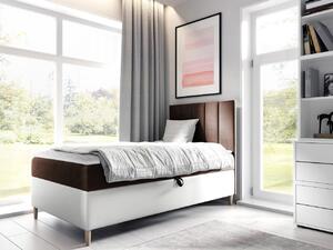Mirjan24 Kontinentálna posteľ Junior Kamire 1, Strana: pravá, Rozmer postele: 100x200, Dostupné poťahy: ekokoža Soft 017 (biela) + Fresh 04 Mirjan24 5903211204012