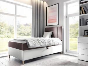 Mirjan24 Kontinentálna posteľ Junior Kamire 1, Strana: pravá, Rozmer postele: 90x200, Dostupné poťahy: ekokoža Soft 017 (biela) + Fresh 09 5903211203930