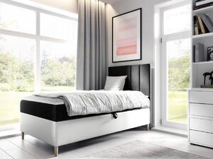 Mirjan24 Kontinentálna posteľ Junior Kamire 1, Strana: pravá, Rozmer postele: 80x200, Dostupné poťahy: ekokoža Soft 017 (biela) + Fresh 17 Mirjan24 5903211203879