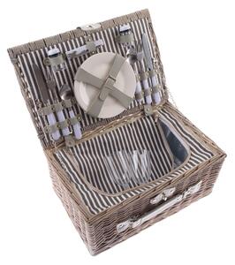 Prútený piknikový kôš pre 2 osoby s termoboxom, 42 x 28 x 20 cm, 3,25 kg