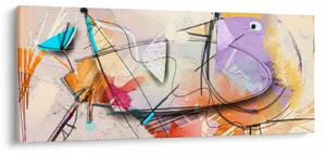 Obraz - Abstrakcia, vtáčik (120x50 cm)