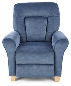 HALMAR, BARD polohovacie relaxačné kreslo, modré, 90x90-158 cm
