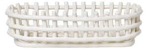 FERM LIVING Košík Ceramic Oval, Off White