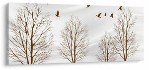 Obraz - Jelene pred riekou (120x50 cm)