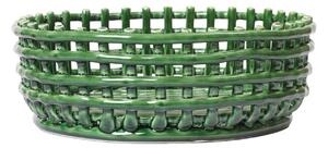 FERM LIVING Misa Ceramic Centrepiece, Emerald Green