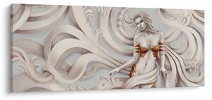 Obraz bohyne s florálnym motívom (120x50 cm)