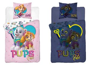 Svietiace obliečky PAW PATROL Pups rule ružové Rozmer obliečky: 70 x 80 cm | 140 x 200 cm