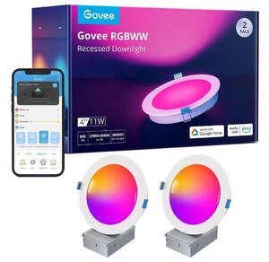 Govee Govee - SADA 2x LED RGBWW Podhľadové svietidlo LED/11W/230V Smart 2700-6500K GV0041 + záruka 3 roky zadarmo