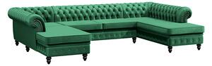 - Luxusná sedačka CHESTERFIELD LONG U FARBA NÔH: čierna, DRUH LÁTKY: MAGIC VELVET - 2225, FARBA OZDOBNÝCH ŠPENDLÍKOV: barok