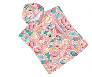Detské pončo SWEETIE ružové 60x120 cm