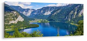 Obraz - Halštatské jazero, Hallstatt, Rakúsko (120x50 cm)
