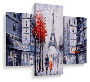 Obraz uličky v Paríži, olejomaľba (90x60 cm)