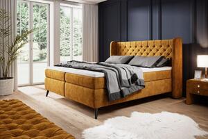 WRS, ZLATA 180x200 komfortná boxspring posteľ s dekoratívnym prešívaním