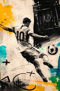 Futbal - Metalický obraz 60x40cm