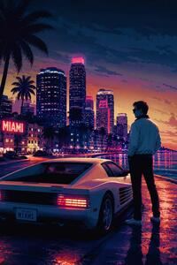 Miami Vice - Metalický obraz 60x40cm