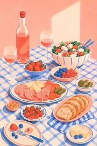 Piknik - Metalický obraz 60x40cm