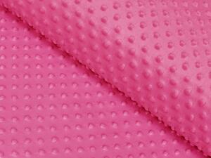 Biante Detská obliečka na vankúš Minky 3D bodky MKP-020 Ružovo fialová 30 x 50 cm
