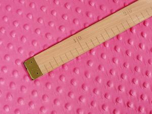 Biante Hrejivé posteľné obliečky Minky 3D bodky MKP-020 Ružovo fialové Predĺžené 140x220 a 70x90 cm