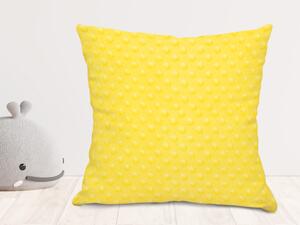 Biante Detská obliečka na vankúš Minky 3D bodky MKP-015 Sýto žltá 40 x 60 cm