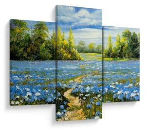 Obraz - Cestička v poli, olejomaľba (90x60 cm)
