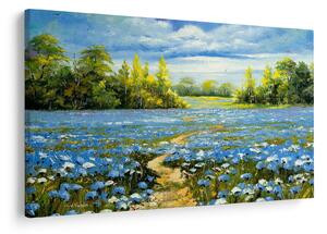 Obraz - Cestička v poli, olejomaľba (90x60 cm)