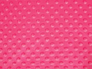 Biante Hrejivé posteľné obliečky Minky 3D bodky MKP-009 Fuchsiové Predĺžené 140x220 a 70x90 cm