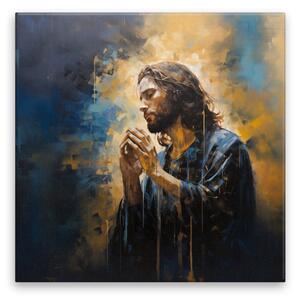 Obraz na plátne - Ježiš pri motlitbe - 40x40 cm